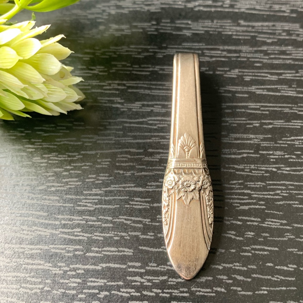 Spoon Pendant Jewelry Vintage Boho Silver Plated Floral Flowers First Lo…
